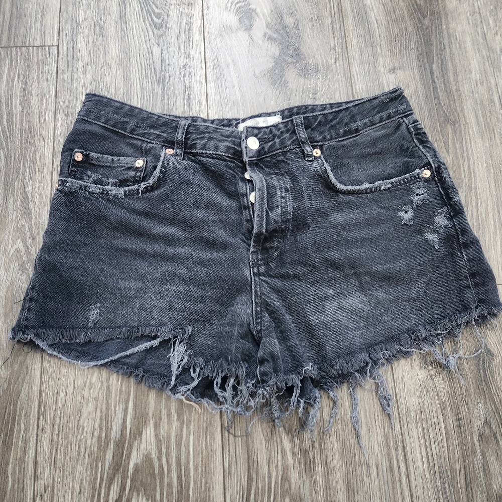 Free People Good Times Shorts Washed  Black - Picture 3 of 10